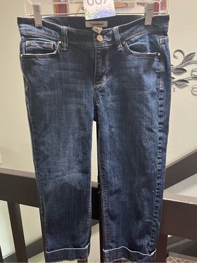 White House Black Market Dark Blue Cropped Capri Jeans Size 4 #DS007